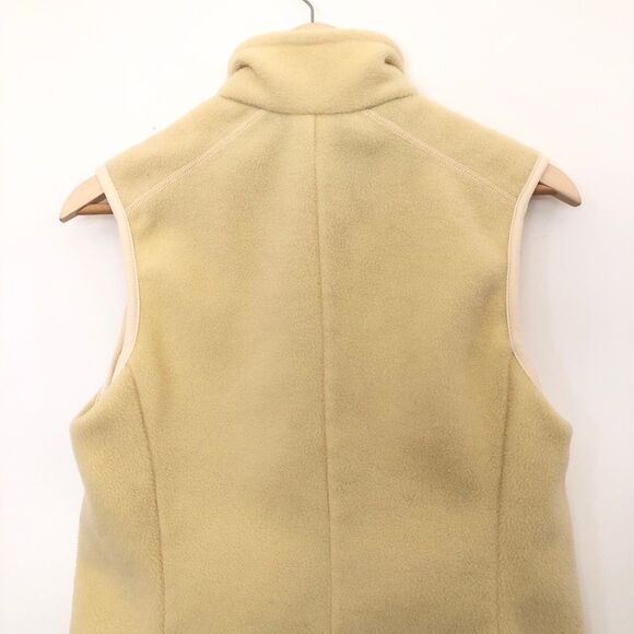 Patagonia Synchilla Yellow Fleece Vest Green Grosgrain Trim Made in USA Medium - Picture 6 of 11